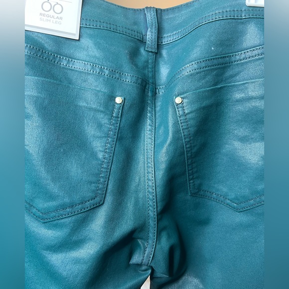 Chicos Platinum Jade Green Slim Leg Pants - Picture 10 of 13